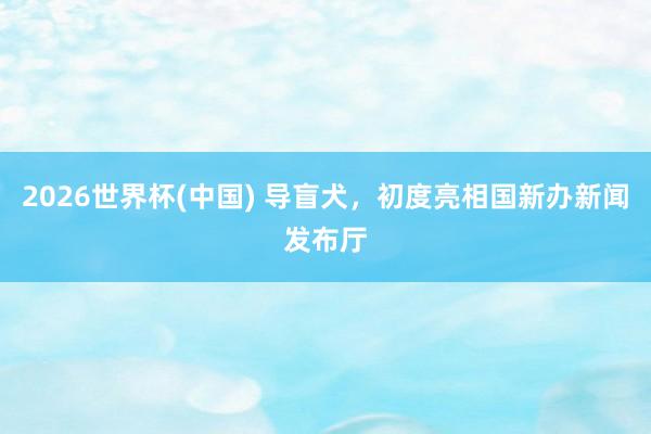 2026世界杯(中國) 導(dǎo)盲犬,初度亮相國新辦新聞發(fā)布廳
